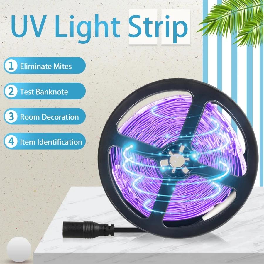 LED UV   Ʈ 2835 SMD DC12V LED  UV LED Ʈ Ʈ,  LED Ʈ, ڿܼ, 385-400nm, SMD2835